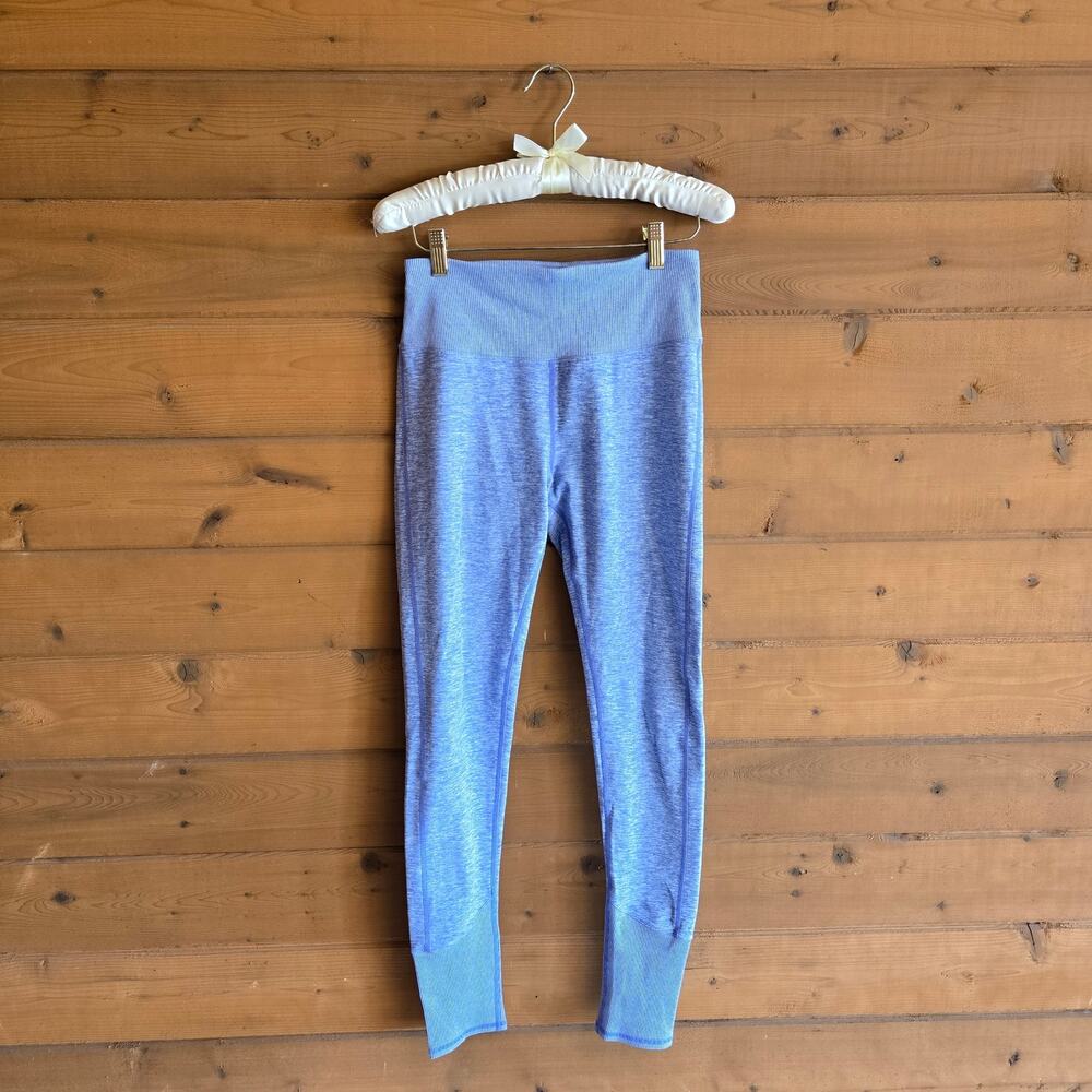 Alo Alosoft Legging Lounge High Waist Tile Blue White Heather Medium Cozy Soft - Picture 2 of 6